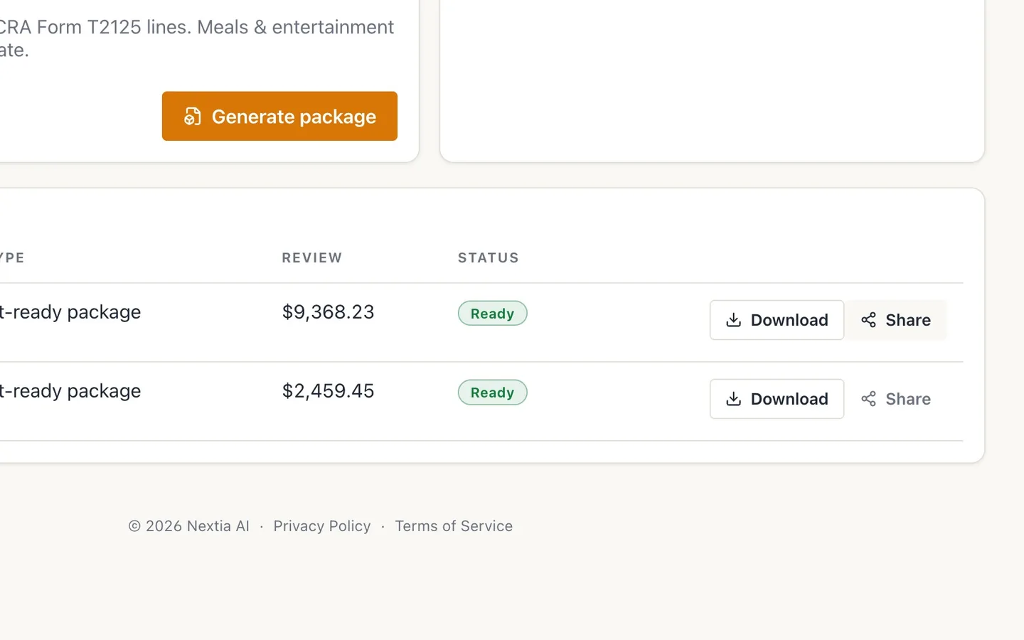 Step 7: Select Share on the same row.
