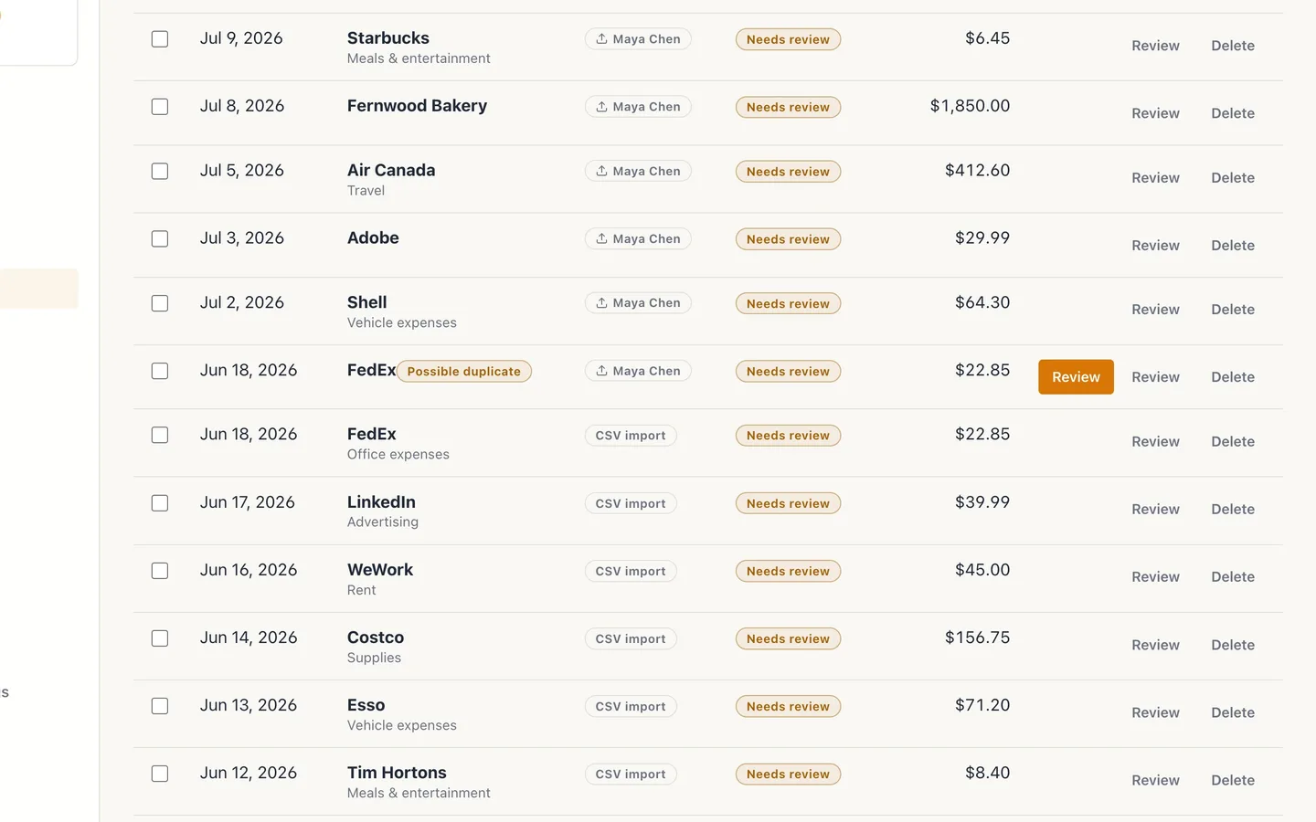 Step 9: Check anything marked Possible duplicate.