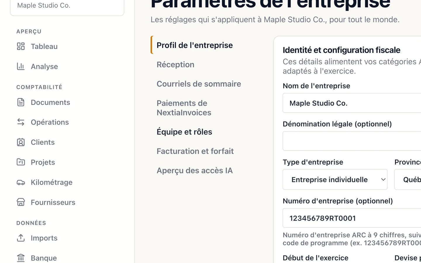 Step 2: Sélectionnez Équipe et rôles.