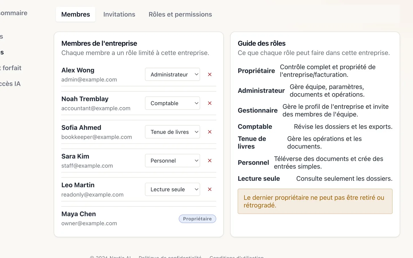 Step 3: Voyez qui fait partie de votre entreprise.