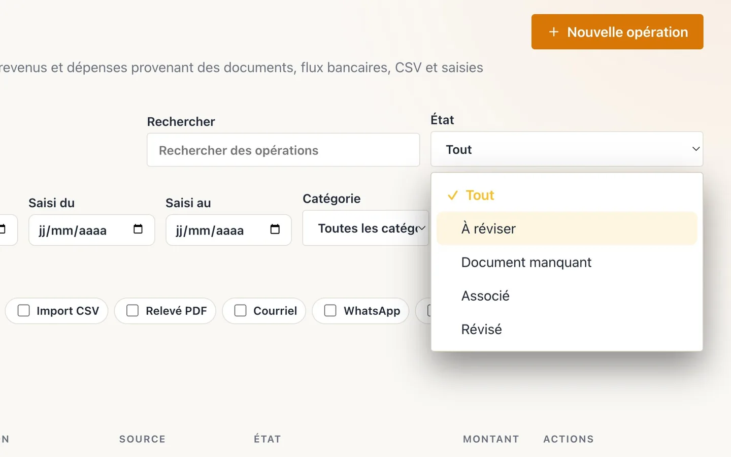 Step 2: Réglez État sur À réviser.