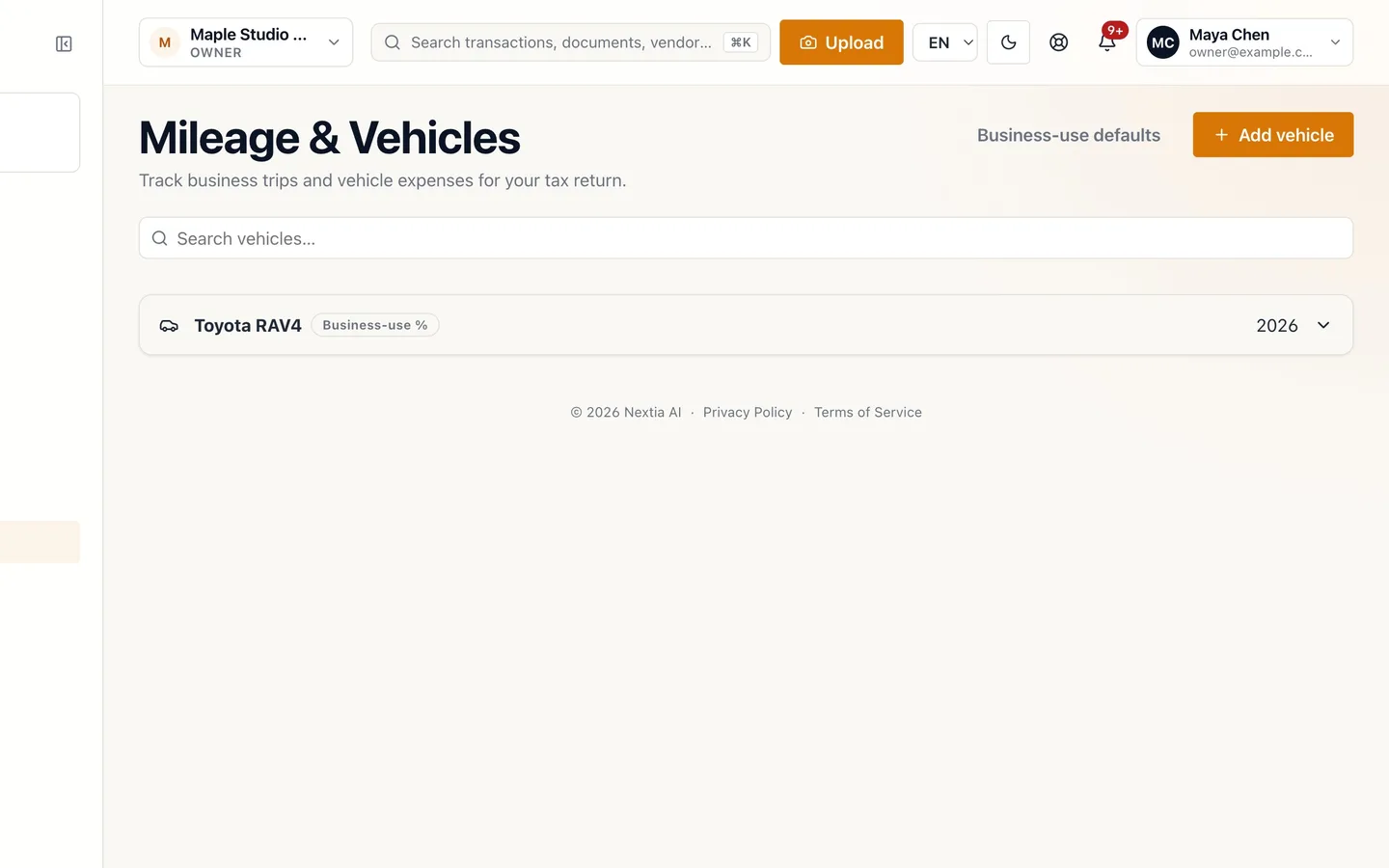 Step 5: Open the vehicle to see its logbook.