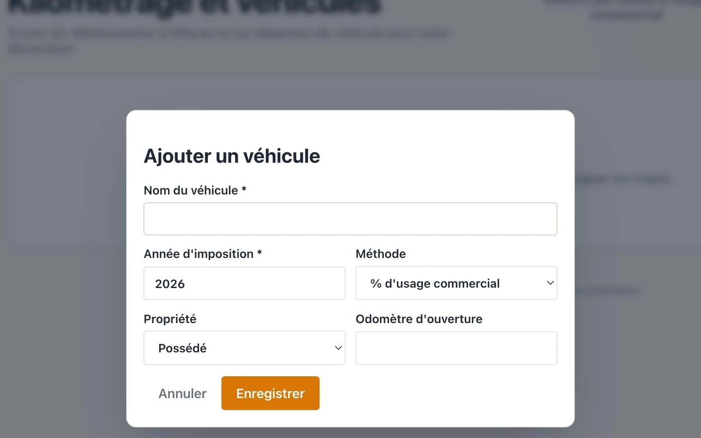 Step 2: Sélectionnez Ajouter un véhicule et nommez-le.