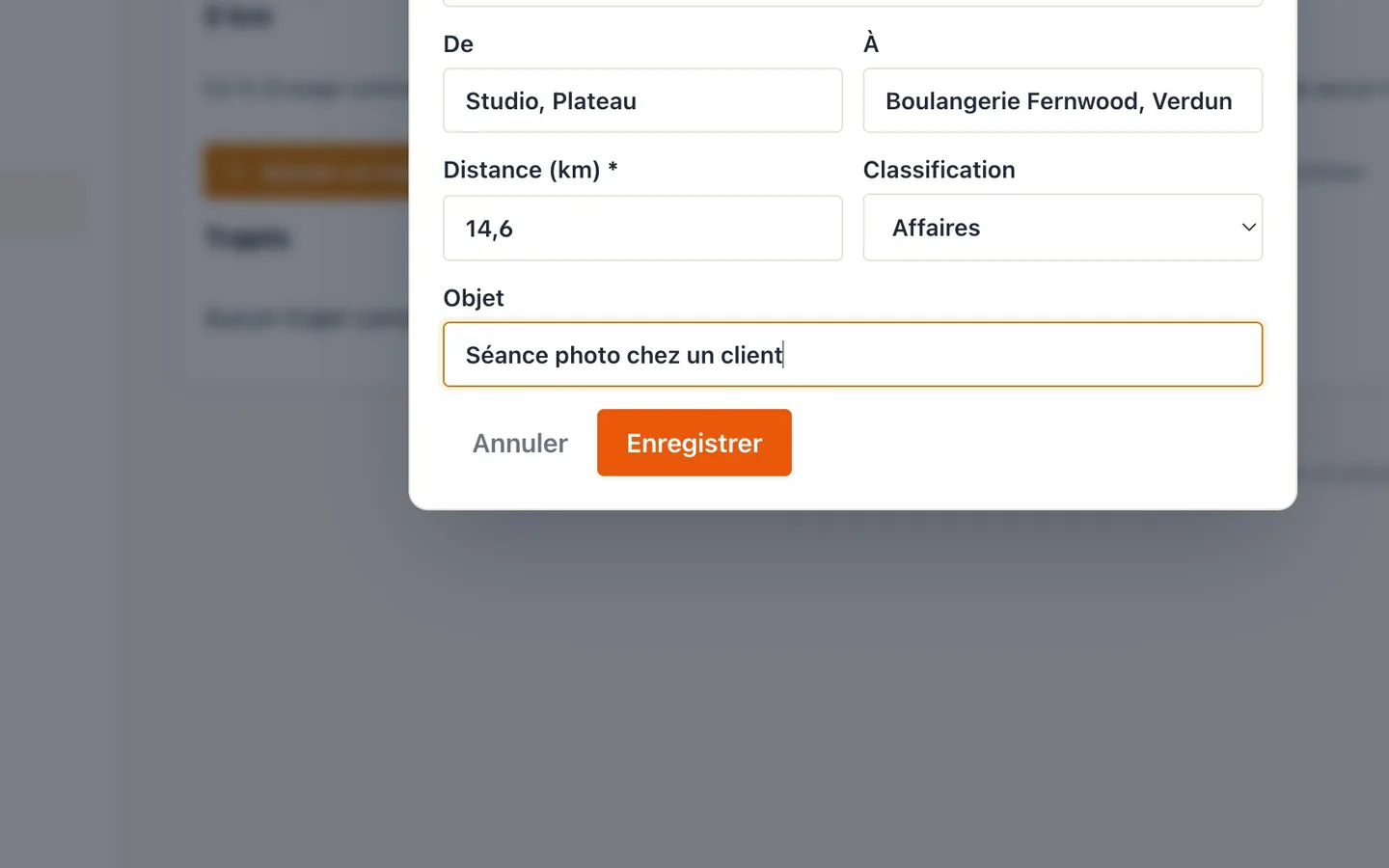 Step 6: Sélectionnez Ajouter un trajet et remplissez-le.