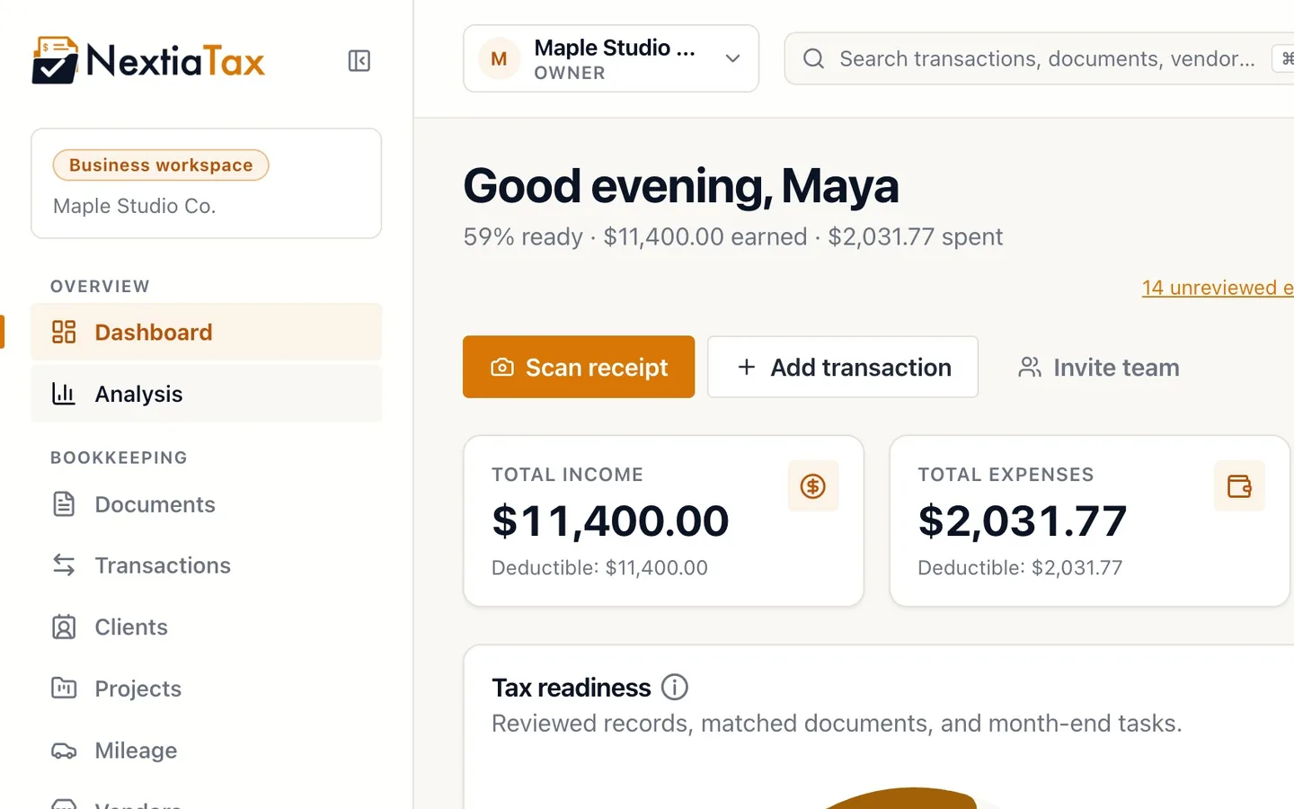 Step 5: Select Analysis in the sidebar.