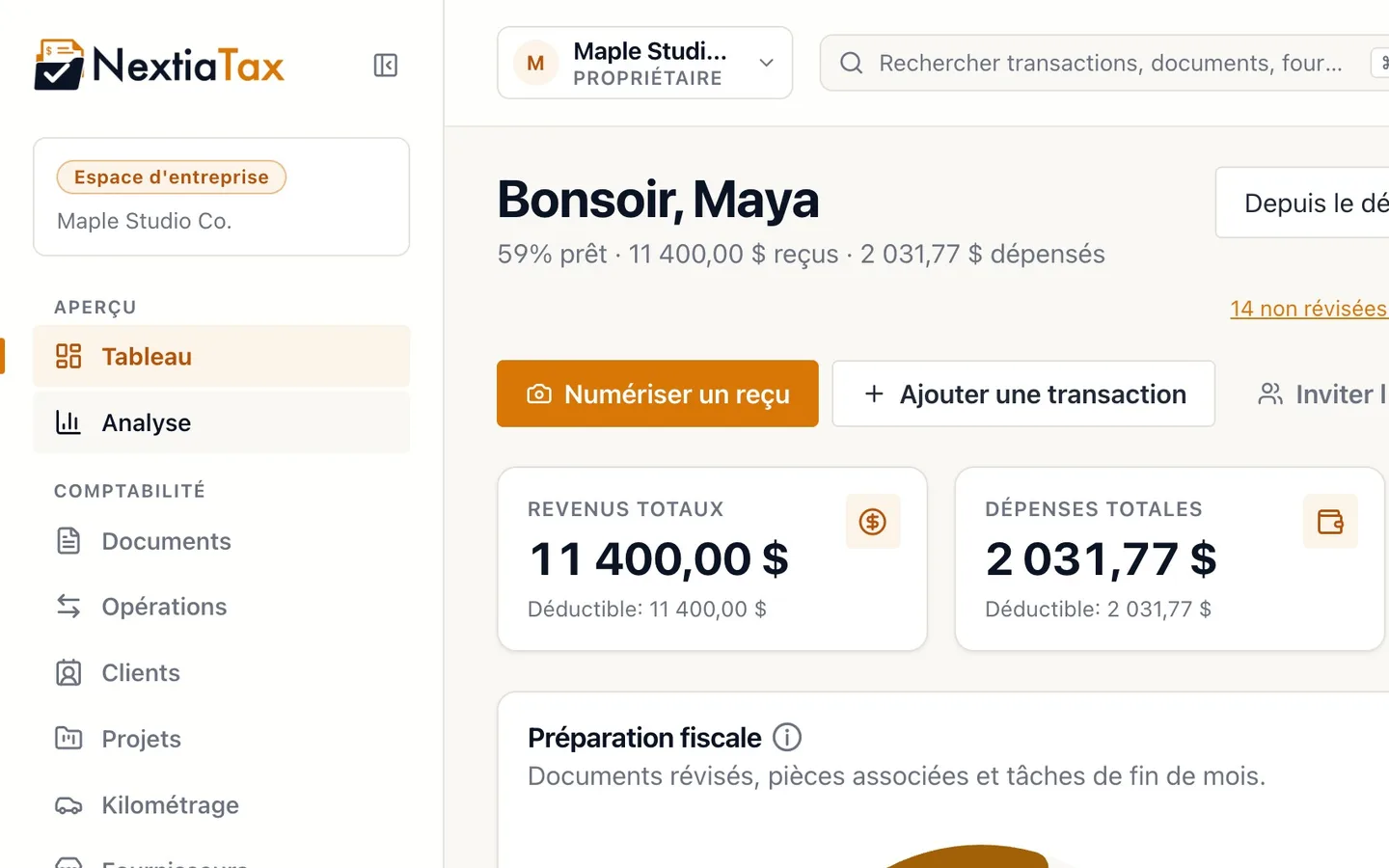 Step 5: Sélectionnez Analyse dans le menu de gauche.