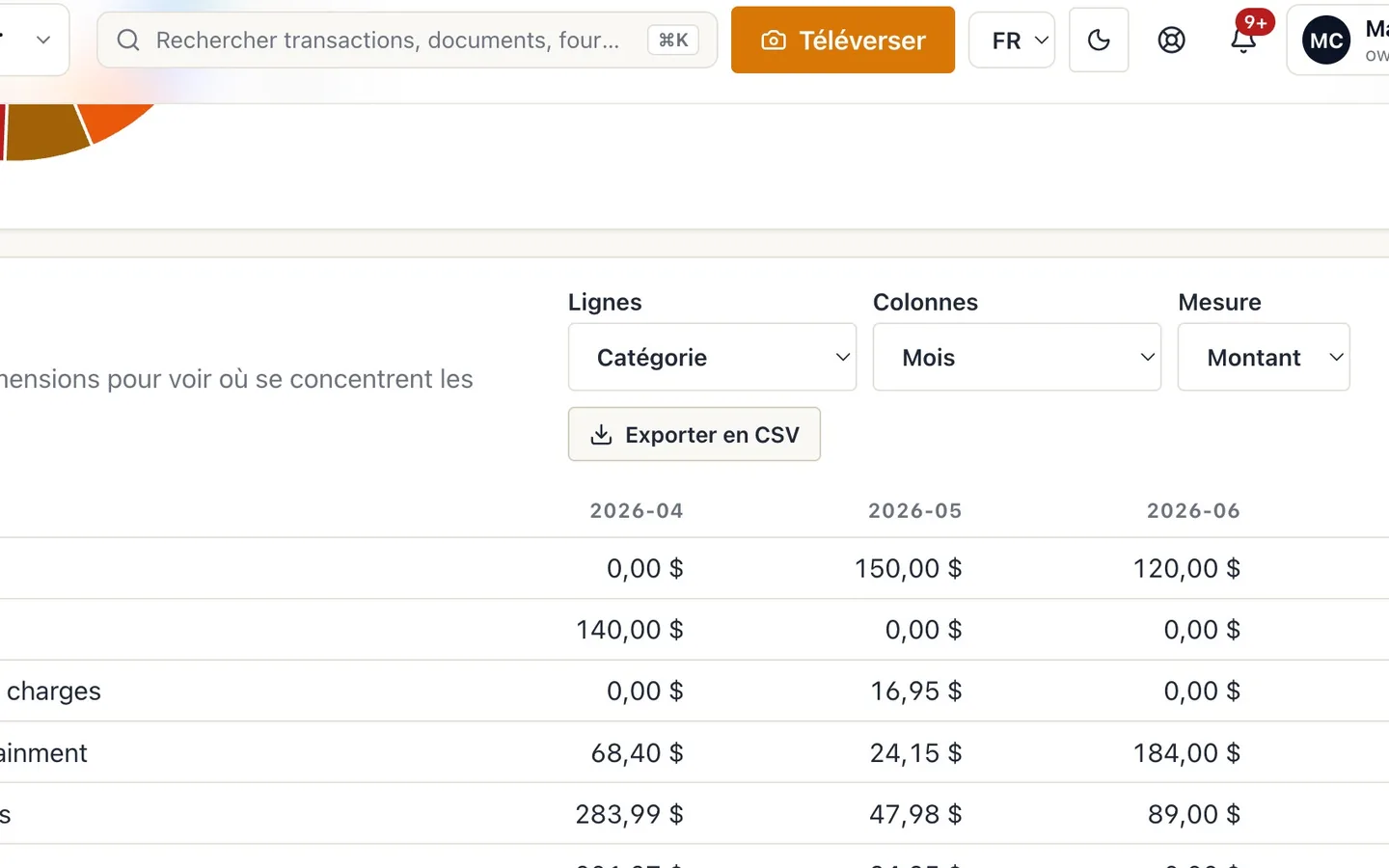 Step 9: Sélectionnez Exporter en CSV pour travailler dans un chiffrier.